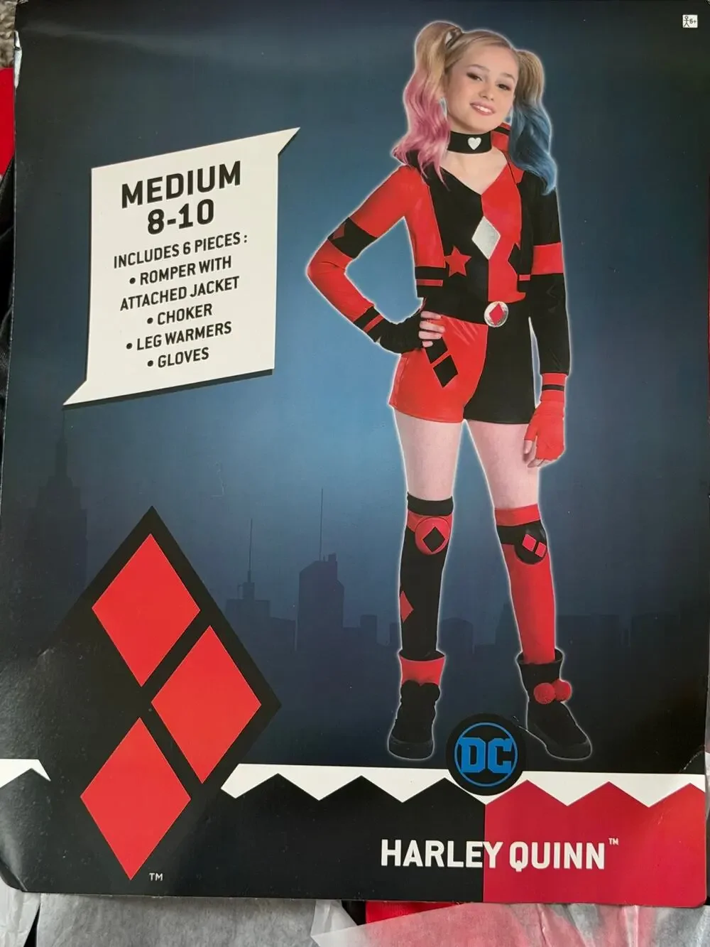 DC Comics Harley Quinn Kids Costume in size medium (8–10) New